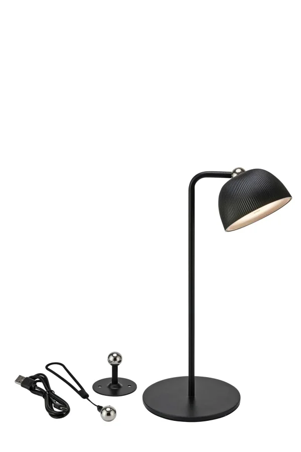 Diverse Wiederaufladbar Tischlampe Schwarz 3-in-1