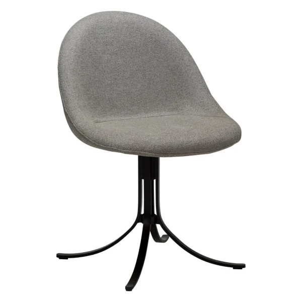 Dolo Dan-Form Esszimmerstuhl Drehfuß Bouclé hellbraun.