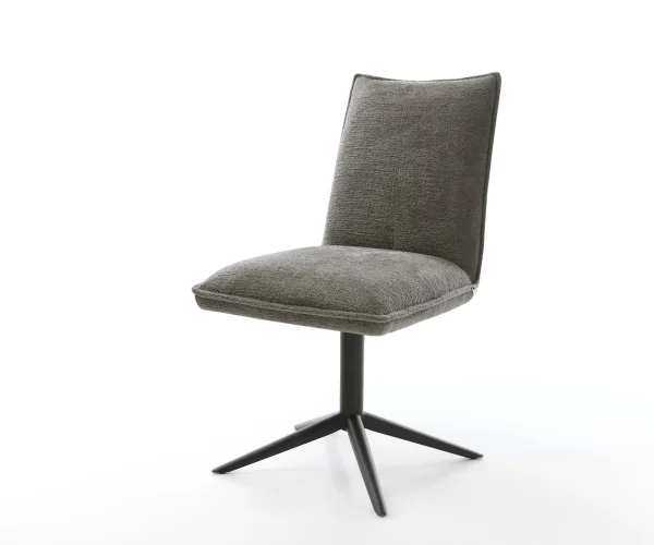 Drehstuhl Lelio-Flex Bouclé Soft Schlamm Fußkreuz Schwarz 360° drehbar Wippfunktion Taschenfederkern