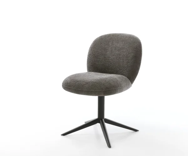 Drehstuhl Nube-Flex Bouclé Soft Schlamm Fußkreuz Schwarz 360° drehbar Wippfunktion Taschenfederkern