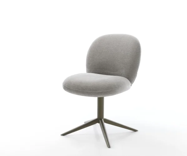 Drehstuhl Nube-Flex Strukturstoff Soft Grau Fußkreuz Effektfinish Titan 360° drehbar Wippfunktion Taschenfederkern