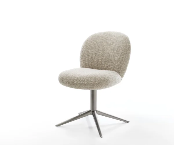 Drehstuhl Nube-Flex Webstoff Soft Beige Fußkreuz Graphit 360° drehbar Wippfunktion Taschenfederkern