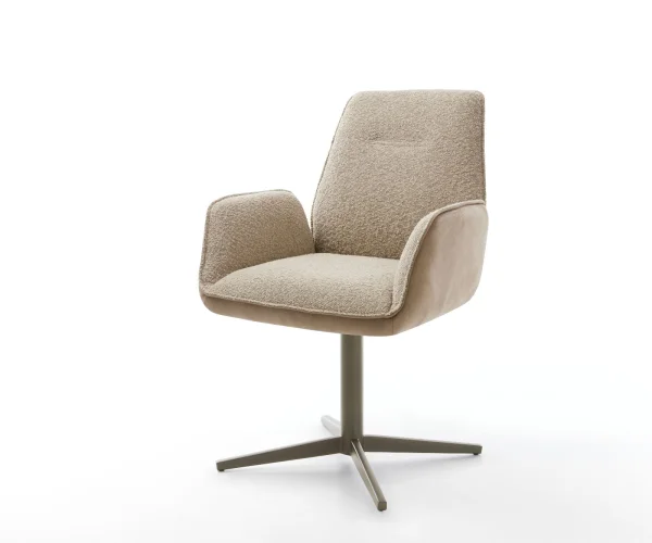 Drehstuhl Zoa-Flex Materialmix Schlamm Fußkreuz Effektfinish Titan 360° drehbar Taschenfederkern