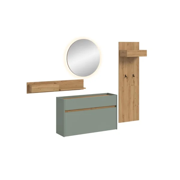 Drive Garderobenmöbel Set D12 Salbeidekor.