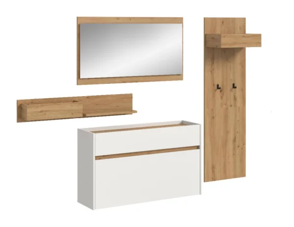 Drive Garderobenmöbel Set D17 Weiß.