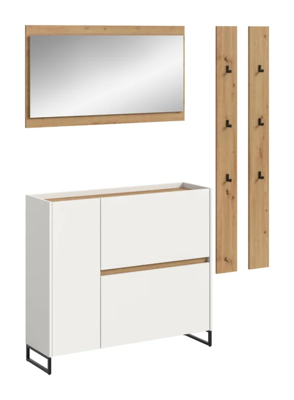 Drive Garderobenmöbel Set D26 Weiß.