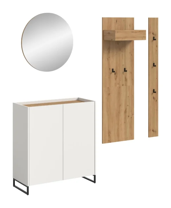 Drive Garderobenmöbel Set D27 Weiß.