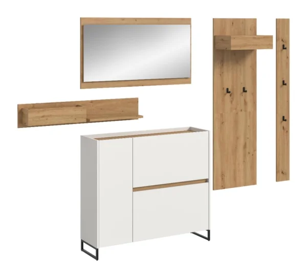 Drive Garderobenmöbel Set D32 Weiß.