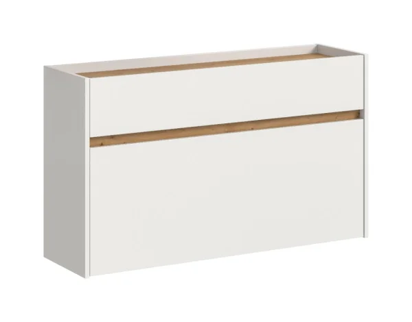 Drive Schuhschrank 1 Klappentür, 1 Schublade weiß.