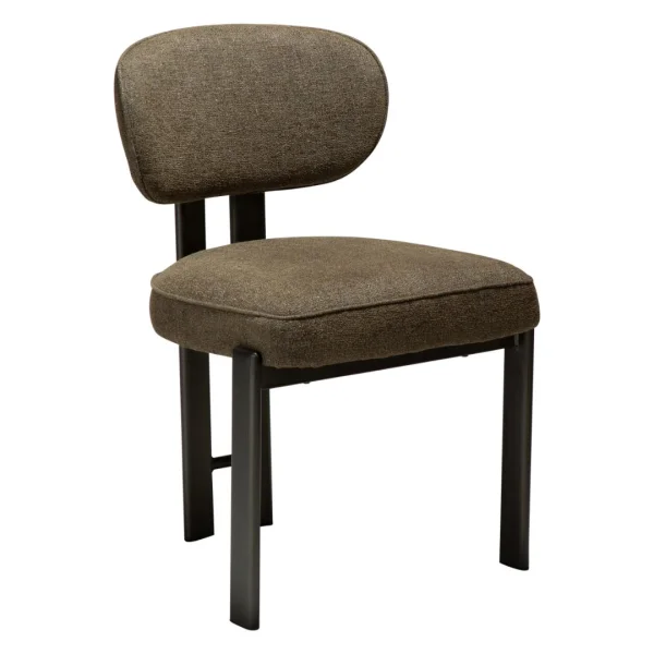 Duct Esszimmerstuhl Bouclé dunkelgrün.