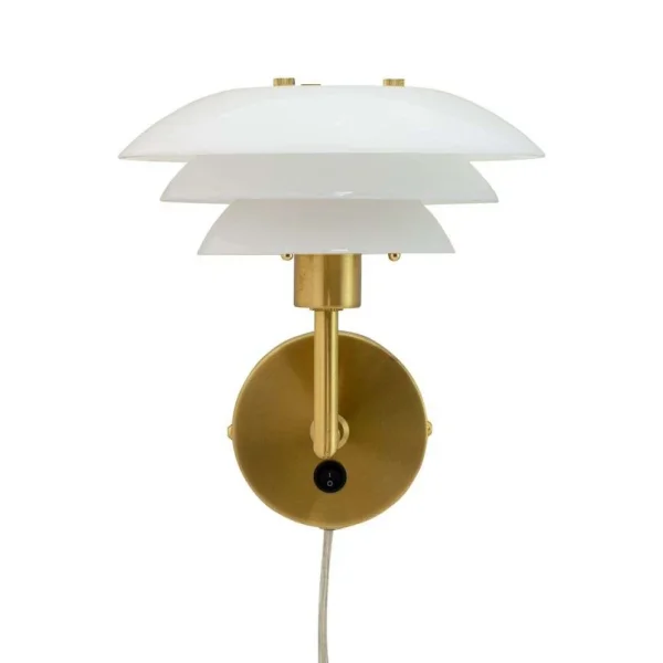 Dyberg Larsen - DL20 Wandleuchte Opal/Brass DybergLarsen
