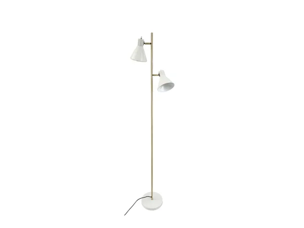 Dyberg Larsen - Sleep Stehleuchte Shiny White/Antique Brass DybergLarsen