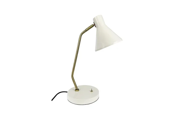 Dyberg Larsen - Sleep Tischleuchte Shiny White/Antique Brass DybergLarsen