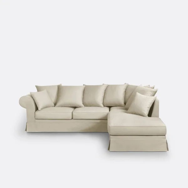 Eckschlafsofa Adelia, Baumwolle