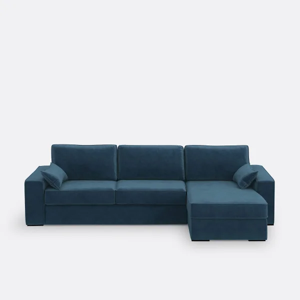 Eckschlafsofa Cécilia, Samt, Bultex