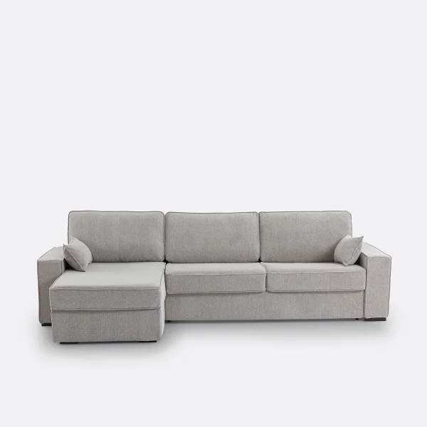 Eckschlafsofa Cécilia, Strukturgewebe, Bultex