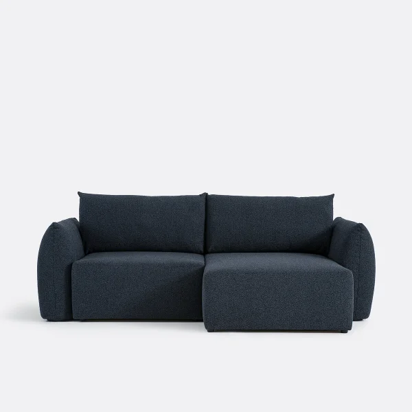Eckschlafsofa Edith, Feinbouclé