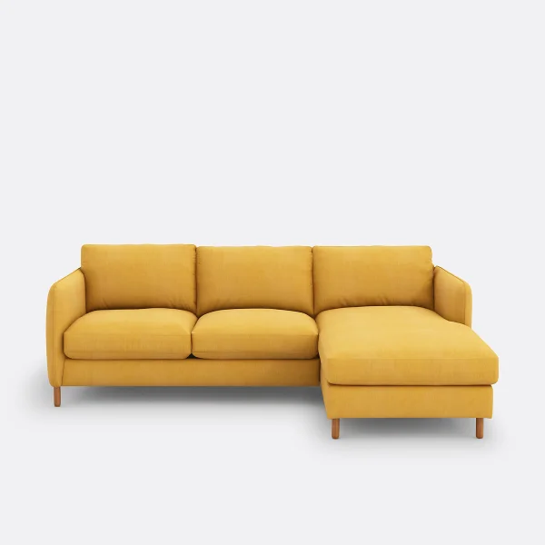 Eckschlafsofa Loméo, Baumwolle/leinen