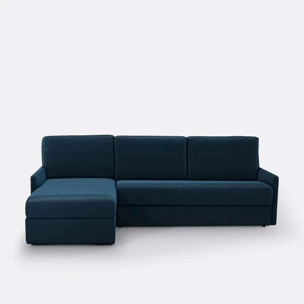 Eckschlafsofa Marta, Samt, Bultex