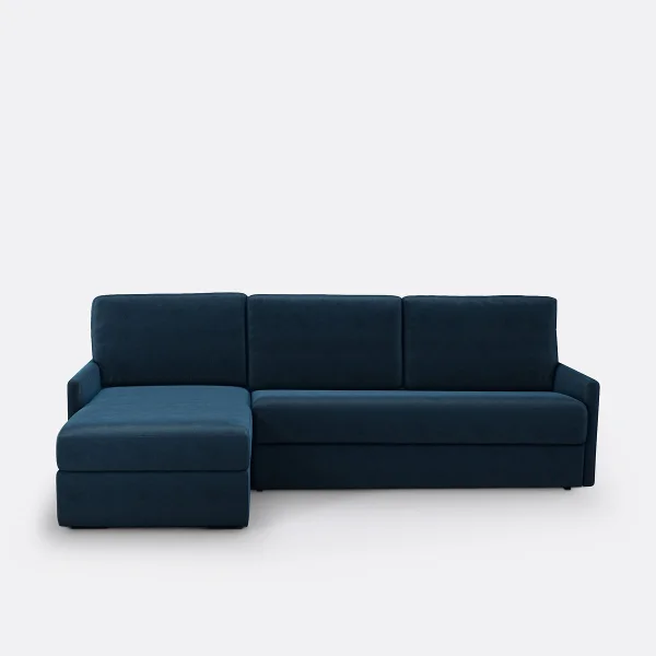 Eckschlafsofa Marta, Samt, Schaumstoff