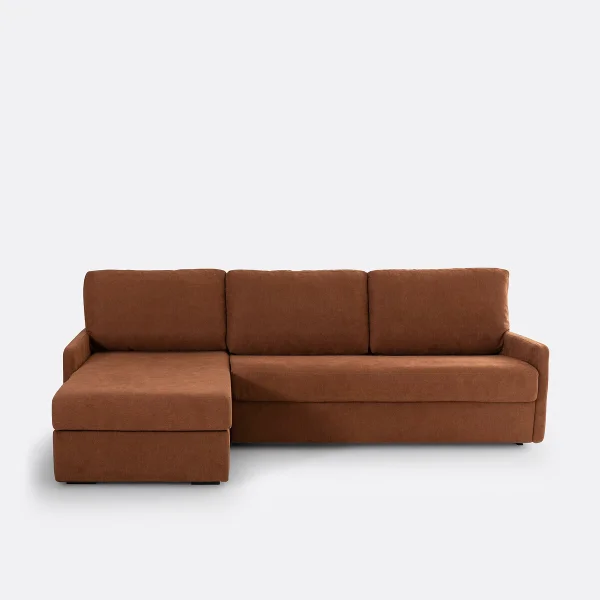 Eckschlafsofa Marta, Strukturgewebe, Bultex