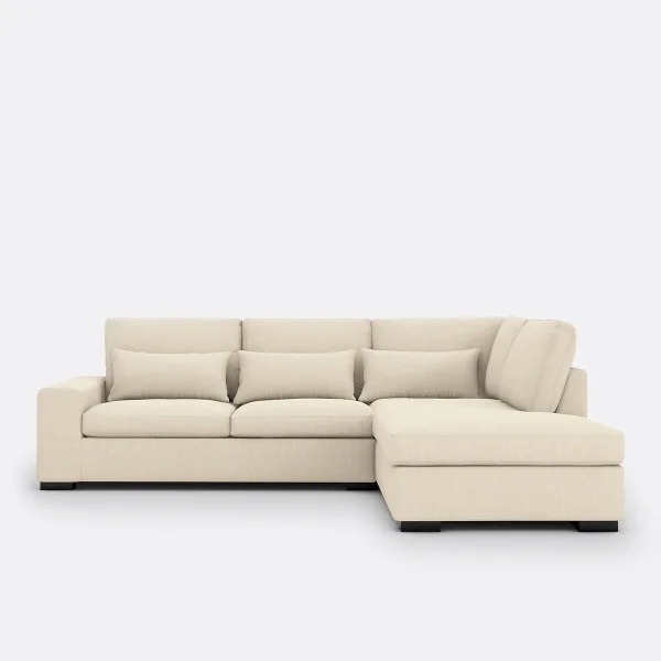 Eckschlafsofa Odessa, Baumwolle/leinen, Bultex