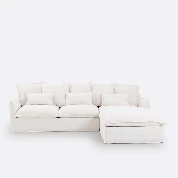 Eckschlafsofa Odna, Dickes Leinen, Bultex