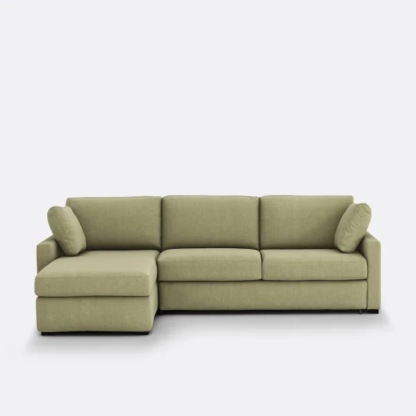 Eckschlafsofa Timor, Baumwolle/leinen, Latex