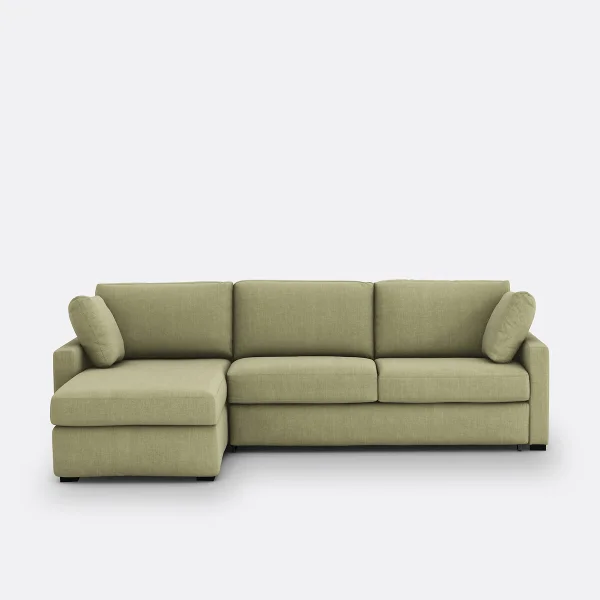 Eckschlafsofa Timor, Baumwolle/leinen, Schaumstoff