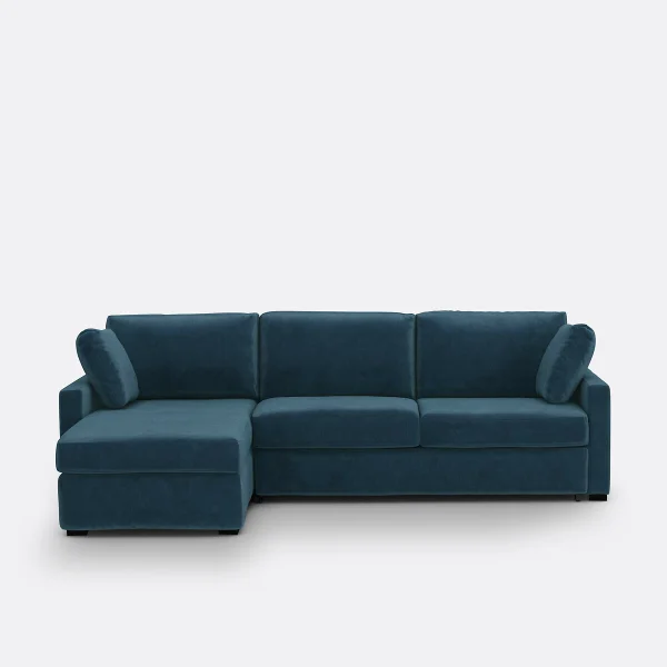 Eckschlafsofa Timor, Samt, Bultex