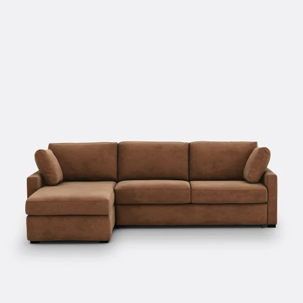 Eckschlafsofa Timor, Strukturgewebe, Bultex