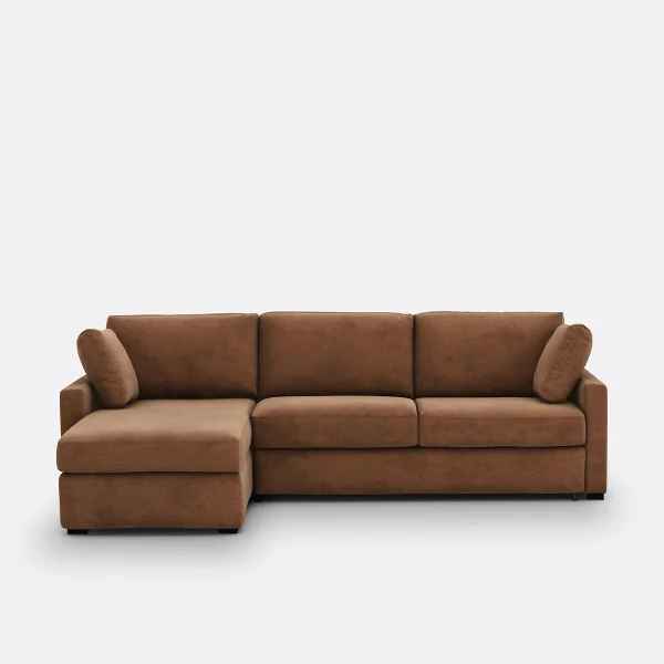 Eckschlafsofa Timor, Strukturgewebe, Latex