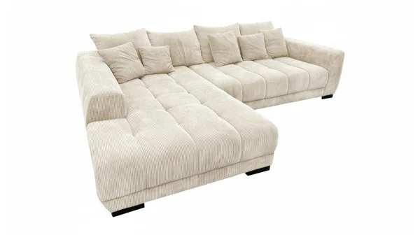 Ecksofa Cord beige 300 x 215 cm - OT links - ARTEMIS