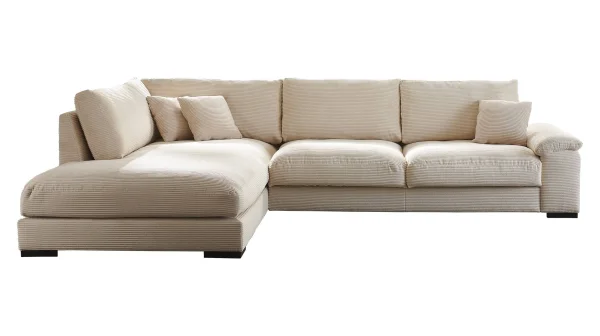 Ecksofa Cord beige 333 x 223 cm - ANGEL