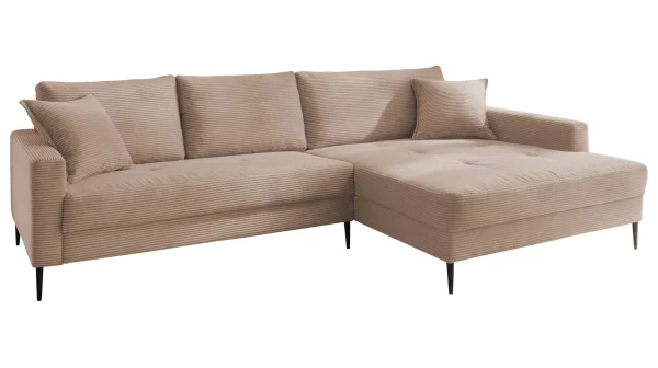 Ecksofa Cord caramel 276 x 173 cm - SUMMER