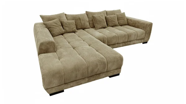 Ecksofa Cord grün 300 x 215 cm - ARTEMIS
