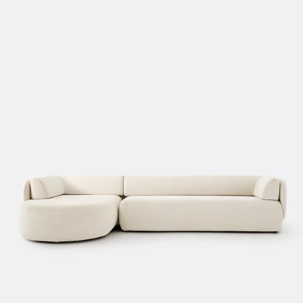 Ecksofa Links, Velours, Meridiano