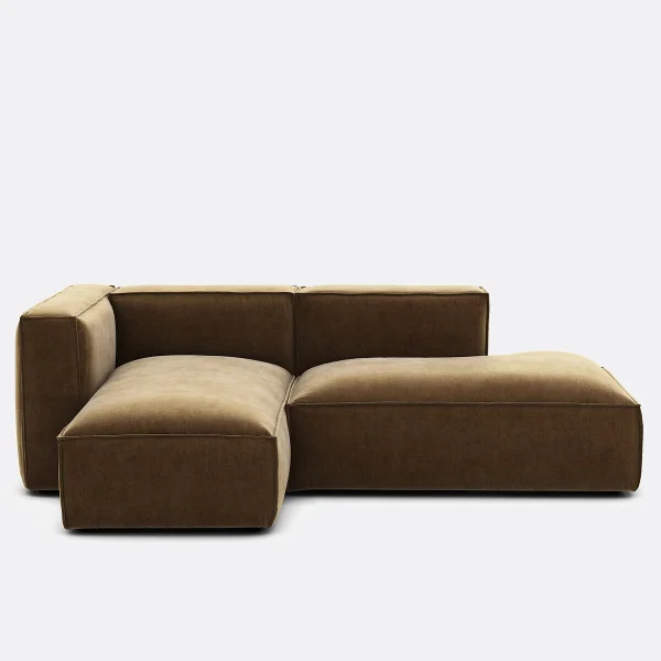 Ecksofa Links Velours Vintage Seven