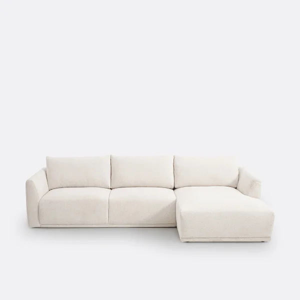 Ecksofa Lupita, Ecke Rechts, Chenille Meliert