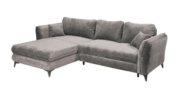 Ecksofa mit Schlaffunktion grau 286 x 192 cm - Bettkasten - HEYLAND