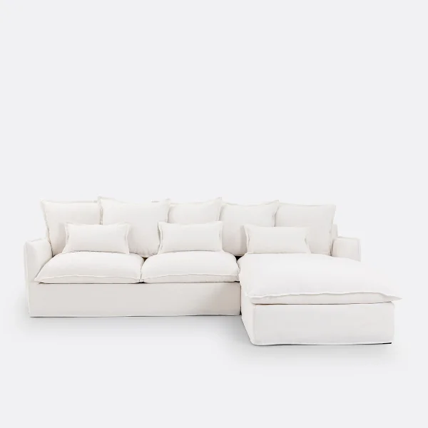 Ecksofa Odna, Dickes Leinen