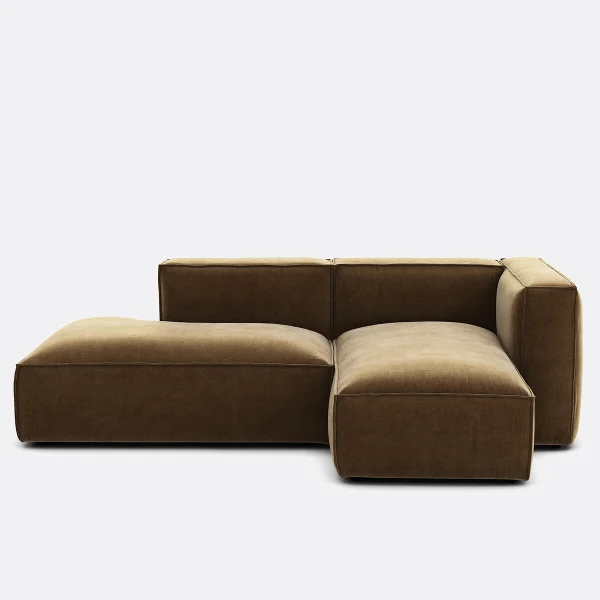 Ecksofa Rechts, Vintage-velours, Seven
