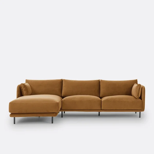 Ecksofa Victor Mit Ecke Links, Samt