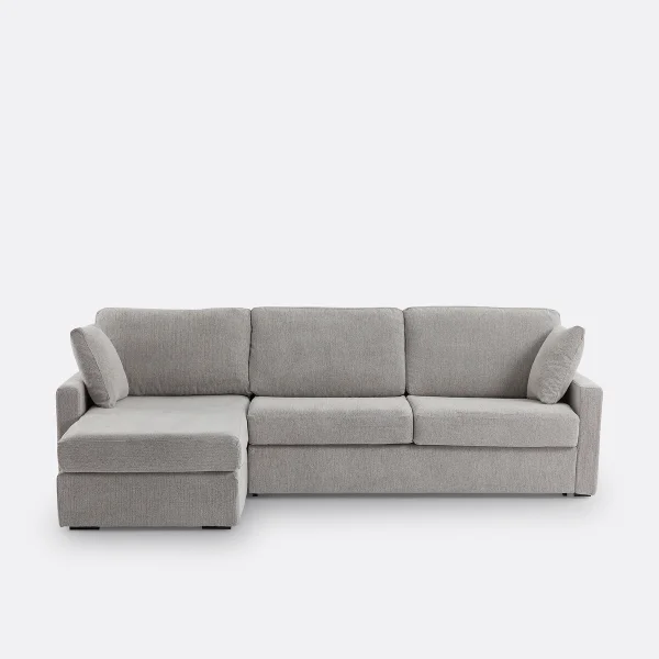 Ecksofabett Strukturiert Meliert, Schaumstoff, Timor