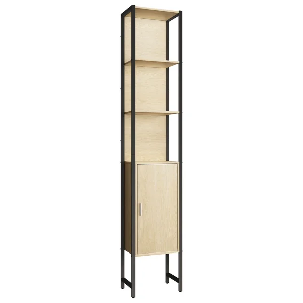 EdinoHS Hochschrank Bad 1 Tür Eiche dekor.