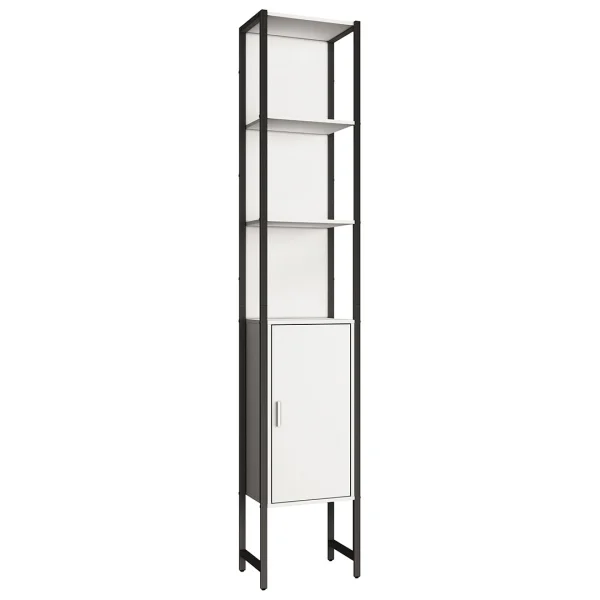 EdinoHS Hochschrank Bad 1 Tür weiß.