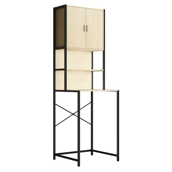 EdinoÜS Kleiderschrank Schrank für Waschmaschine 2 Türen Eiche dekor.