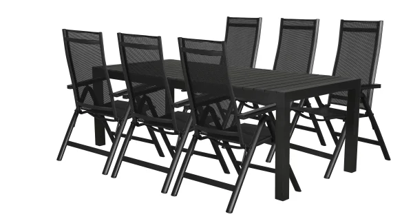 Efour Gartenmöbel Set 1 Tisch und 6 Stühle.
