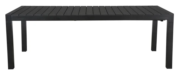 Efour Gartentisch , inkl. 1 Zusatzplatte L 205/275 cm schwarz/schwarz.