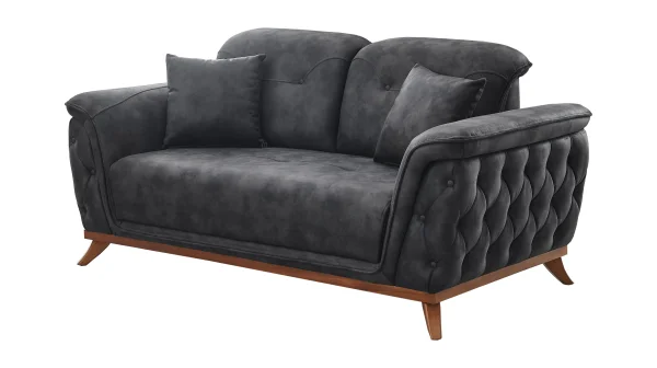 Einzelsofa 2-Sitzer anthrazit 181 cm - ALBERTO